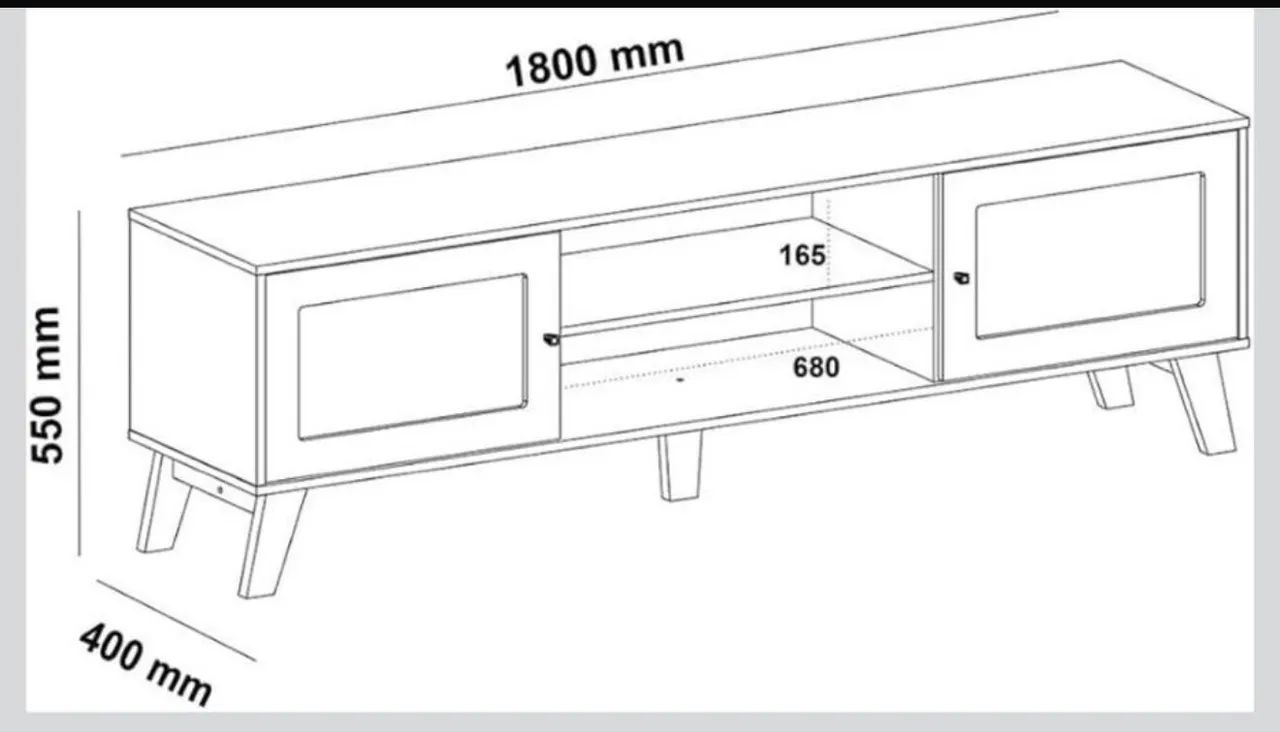 Rack para Tv até 75 polegadas com 2 portas de abrir cor Carvalho c/ menta  - Foto 2