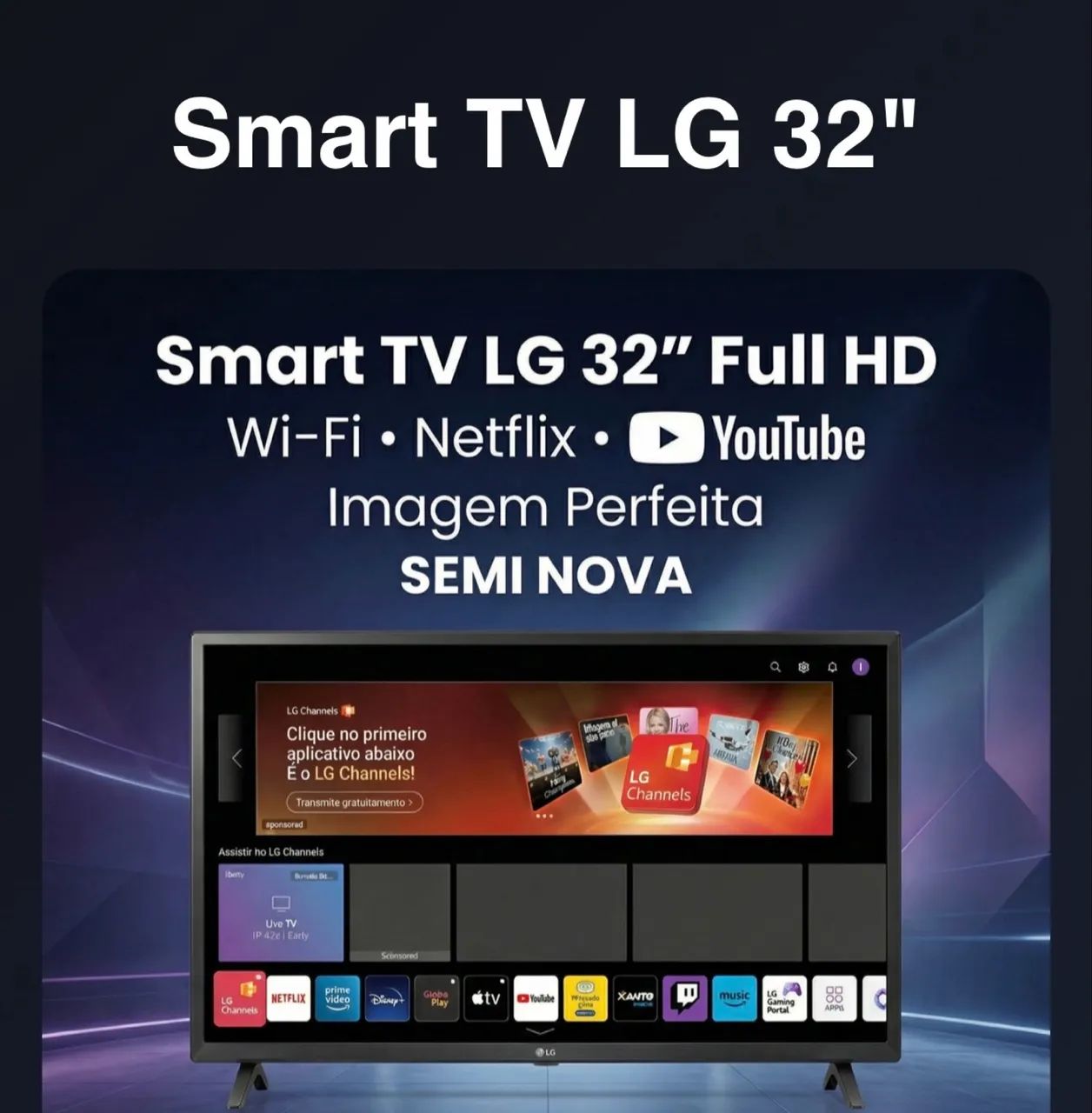 Smart Tv LG 32 polegadas semi-nova