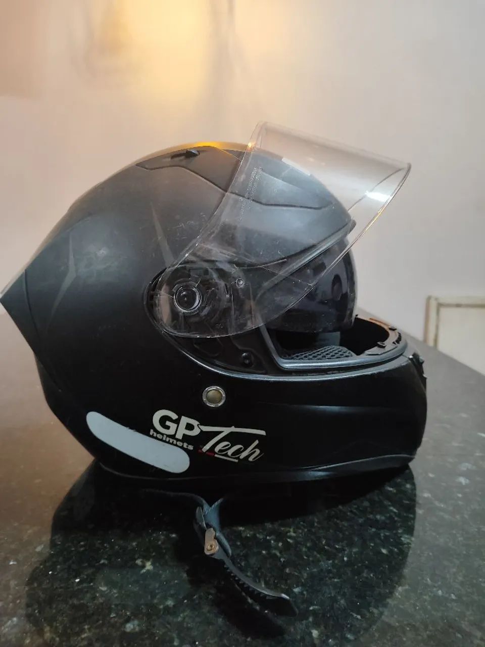 Capacete 58 com óculos de proteção  - Foto 3