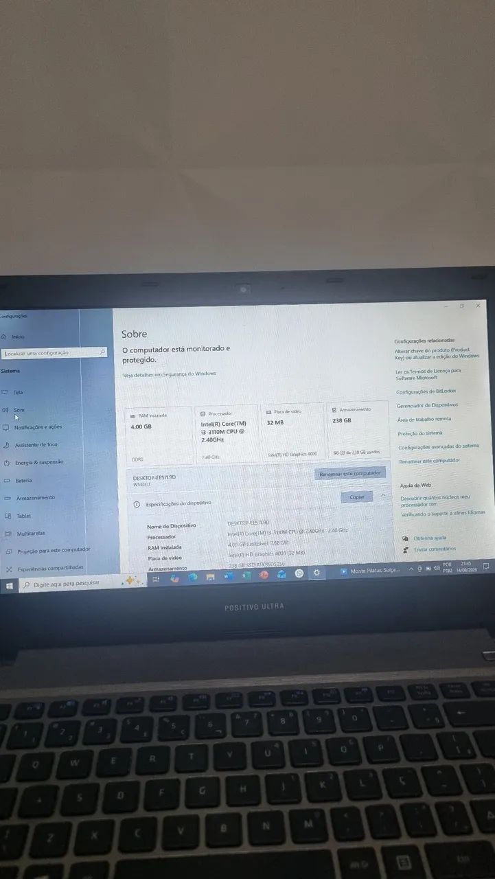NOTEBOOK POSITIVO ULTRA / 256GB SSD - Foto 5