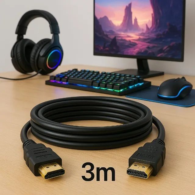 CABO HDMI COM REVESTIMENTO DE PLASTICO TERMICO - Foto 3