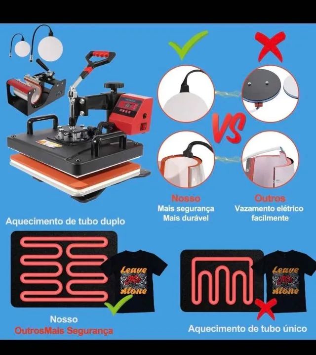 Prensa térmica10 em 1 , nova na caixa 220v Completa - Foto 3