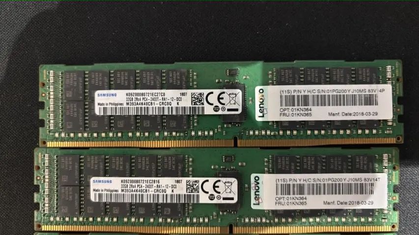 Kit 4x32GB Memória Samsung DDR4 ECC RDIMM 2400MHz Servidor | 128GB