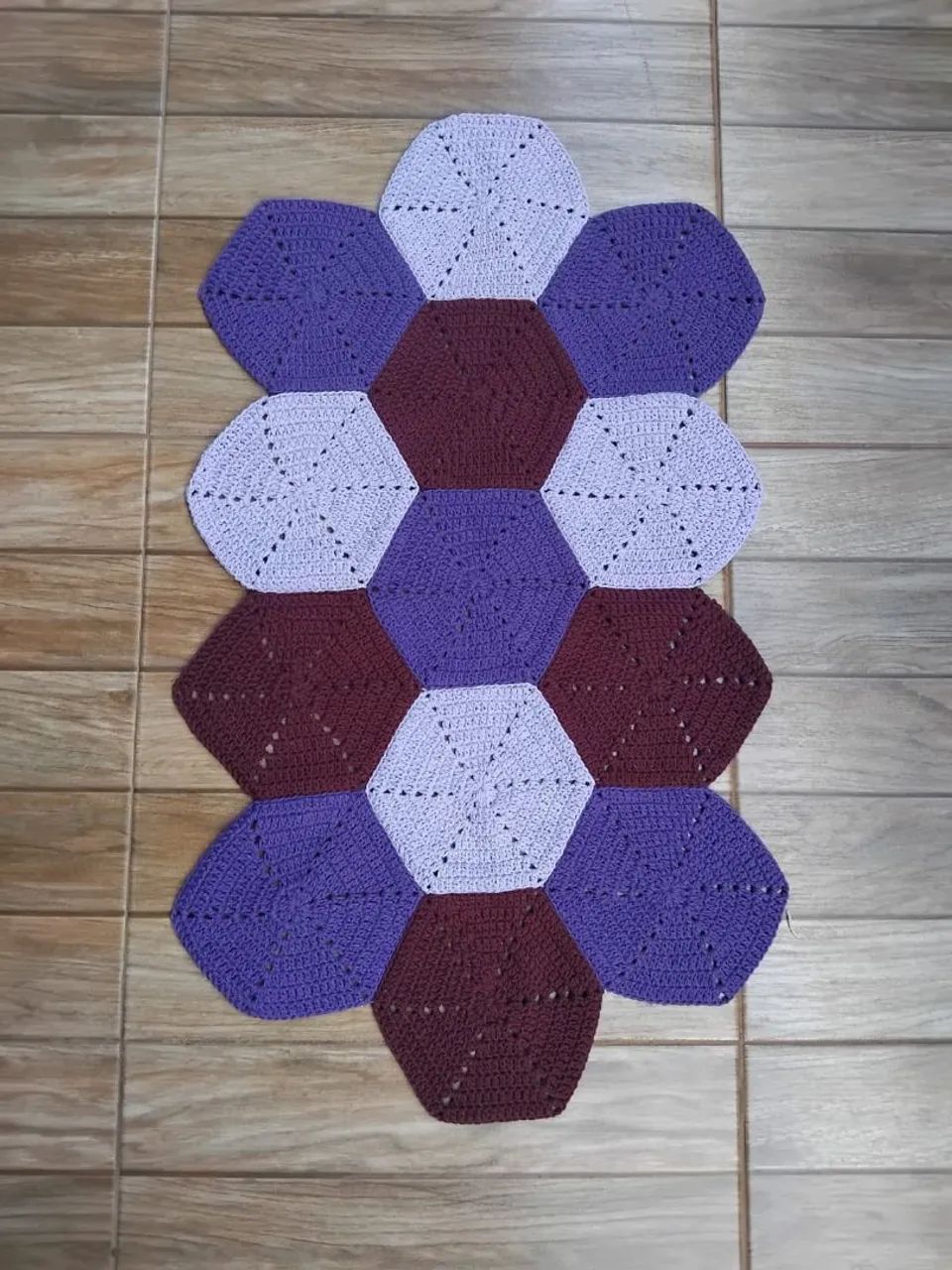Tapete croche hexágono. - Foto 4