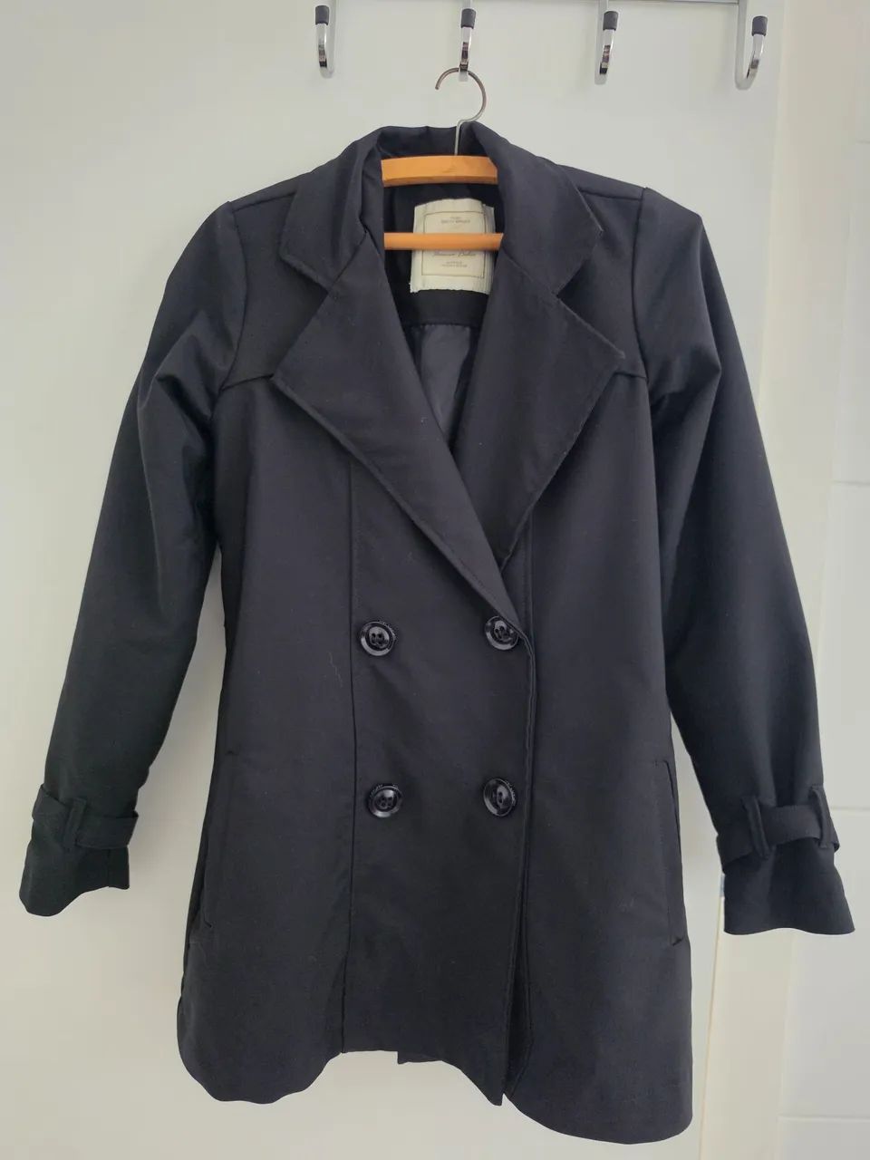 Casaco Preto Feminino Sobretudo - Foto 2