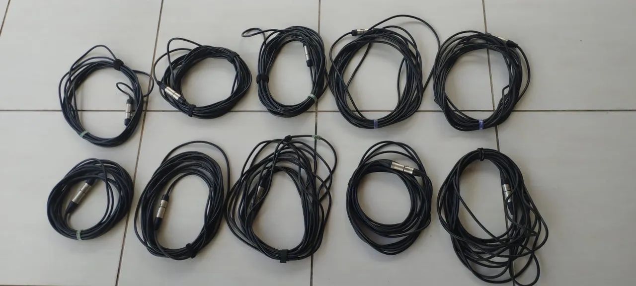 Cabo microfone Neutrix 10 unidades