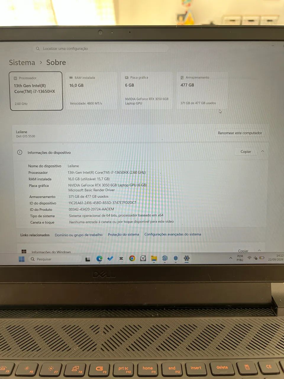 Notebook gamer Dell G15  5530 - Foto 4