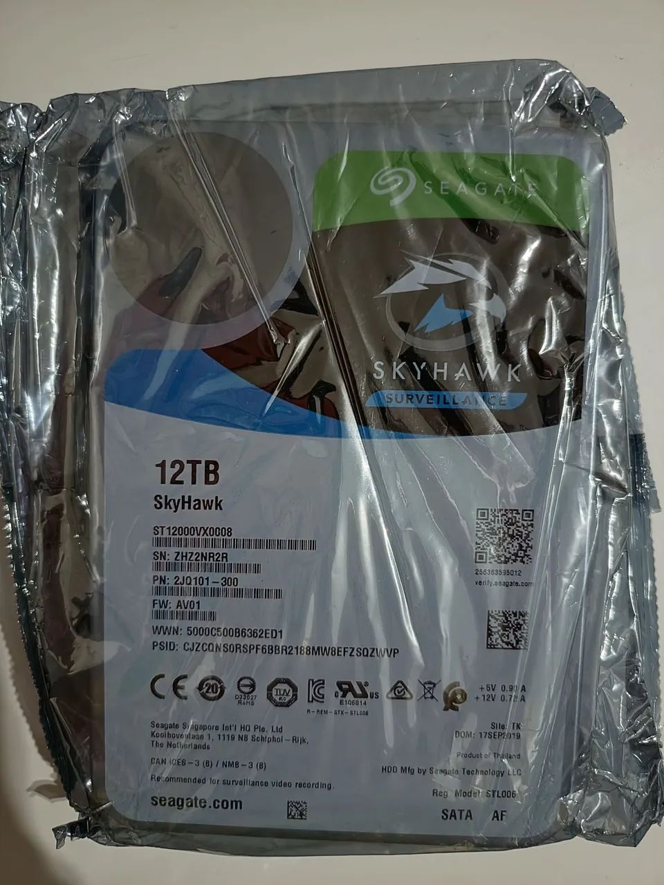 HD Seagate SkyHawk 12TB - Novo(LACRADO)