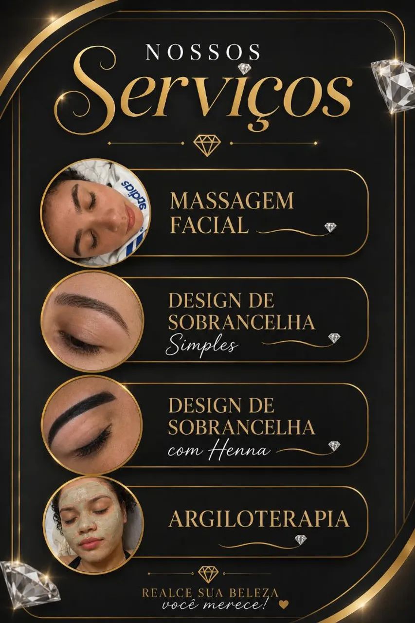 Design de Sobrancelhas + Limpeza de Pele + Argiloterapia ?
