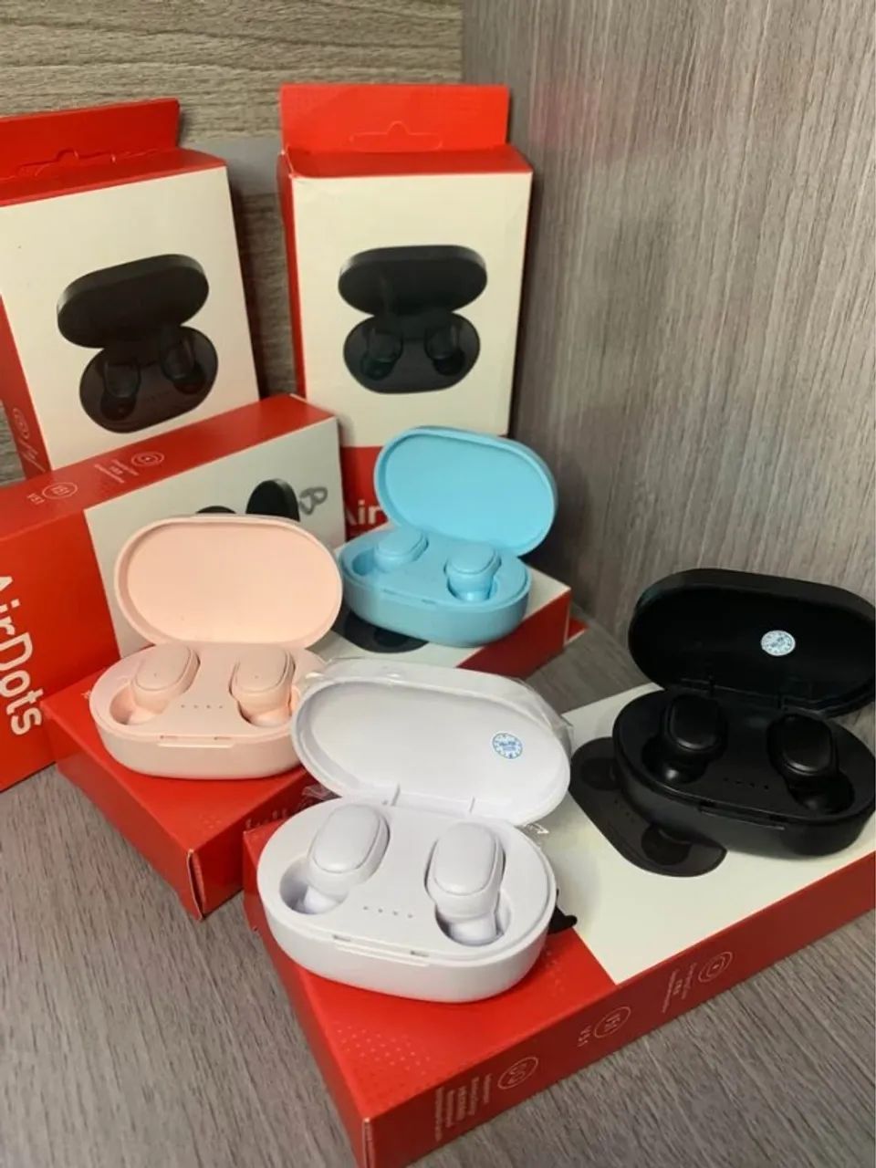 FONES BLUETOOTH AIR DOTS  ( VARIAS CORES DISPONÍVEIS)