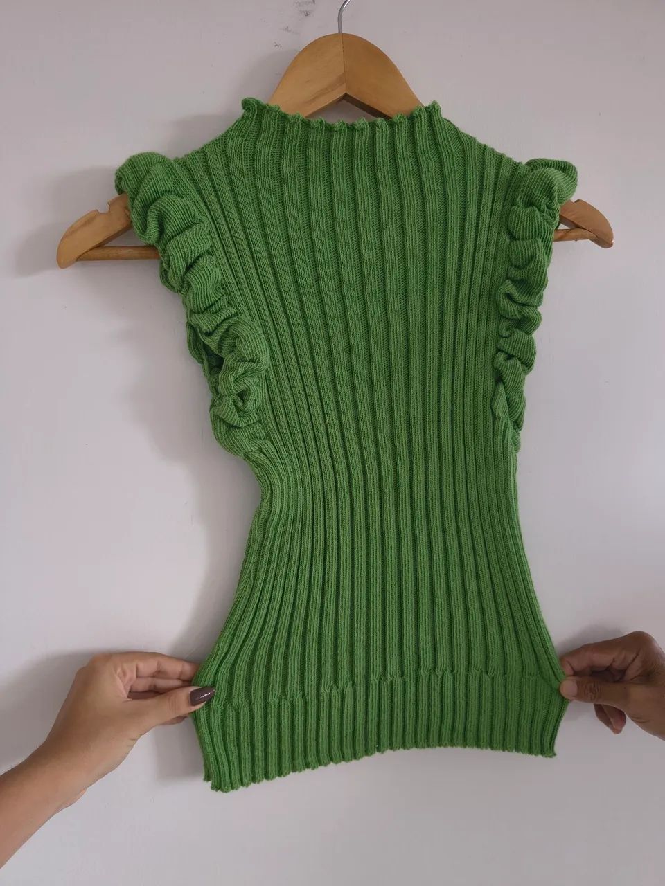 Blusa Verde Estilo Crochê - Foto 3