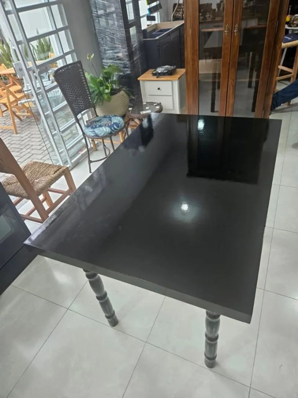 Super Promoção, Mesa Retangular Pés Torneados , Curupixa - Foto 4