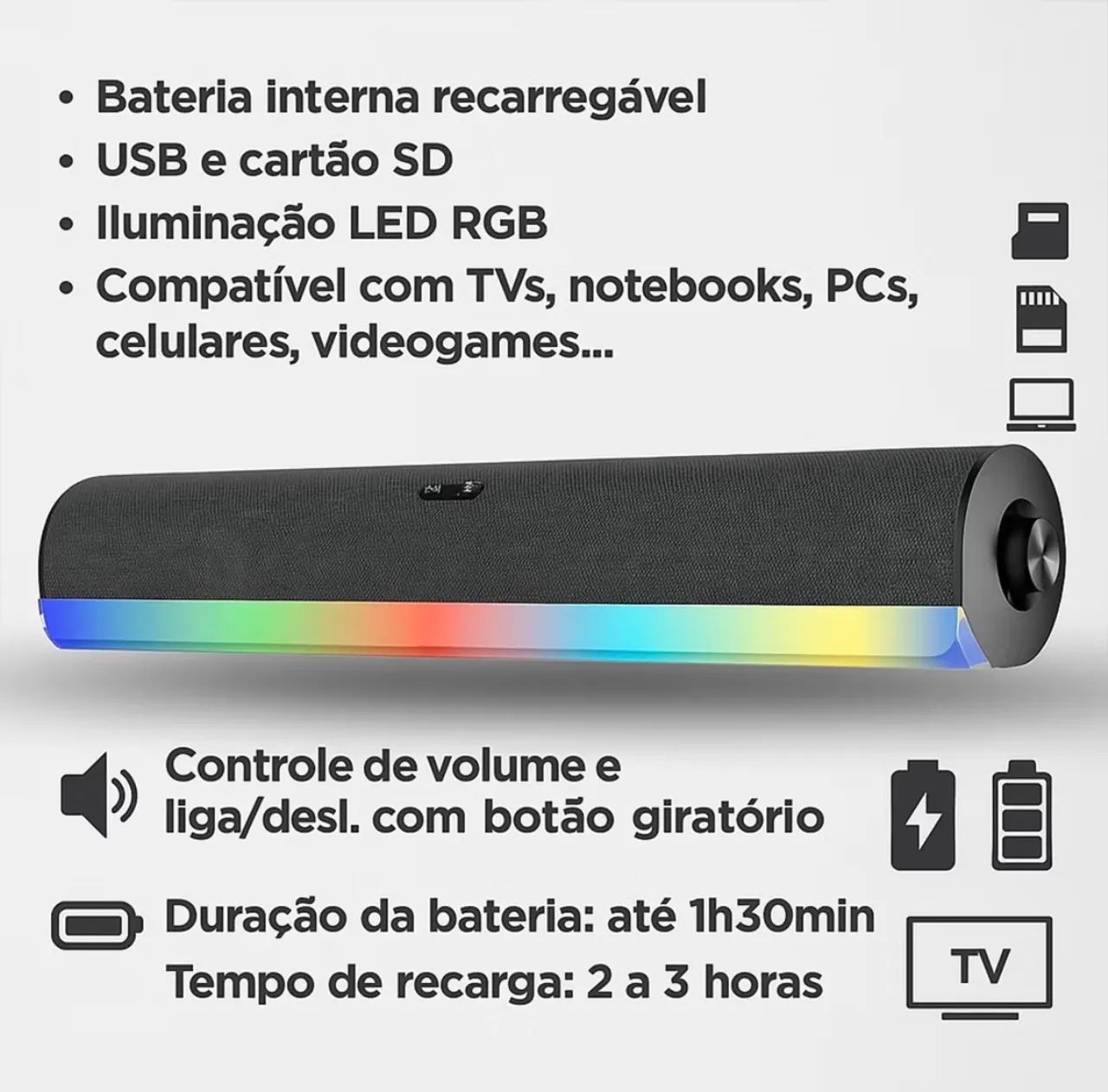 Caixa de som/Speaker/Soundbar gamer  - Foto 4