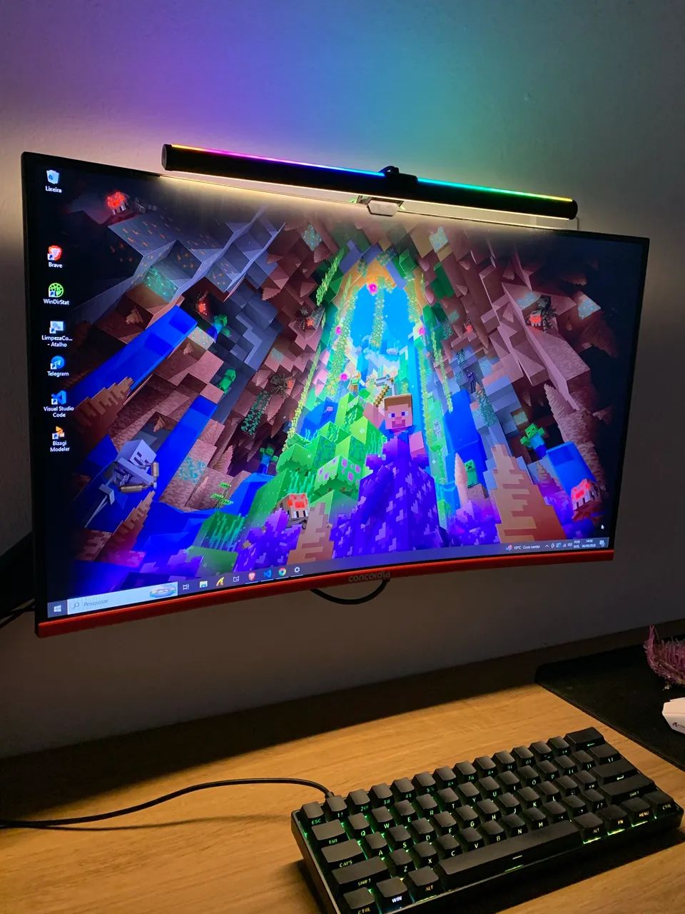 Monitor curvo 27 pol novo na caixa