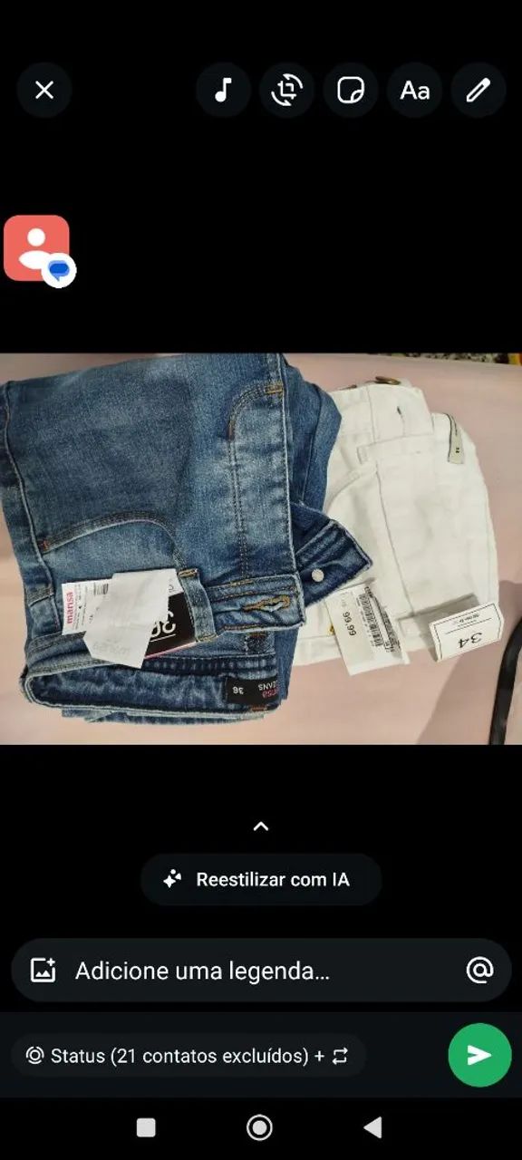 Calça branca  - Foto 2