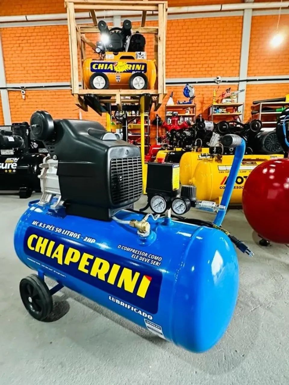 Compressor de ar 50L 120psi Motor 2HP Chiaperini (Loja/Novo) - Foto 2
