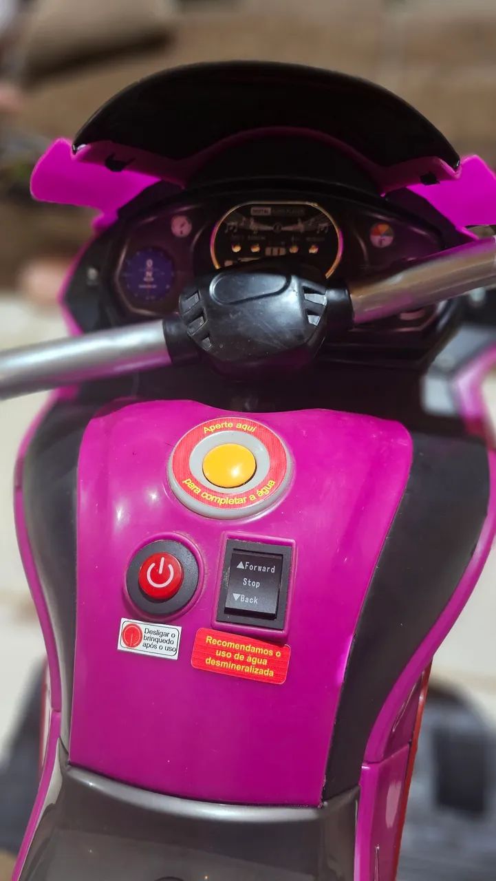 Moto Eletrica Infantil Biemme Sport Racing LED Fumaça 6V Girl - Foto 3