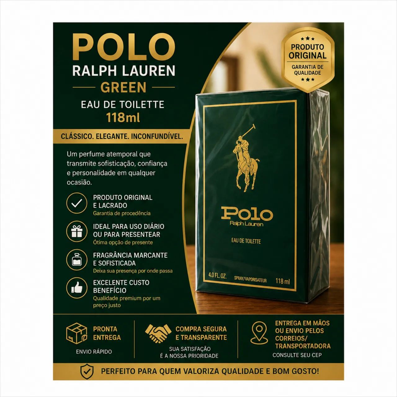 Perfume Polo Verde (Green) 118ml