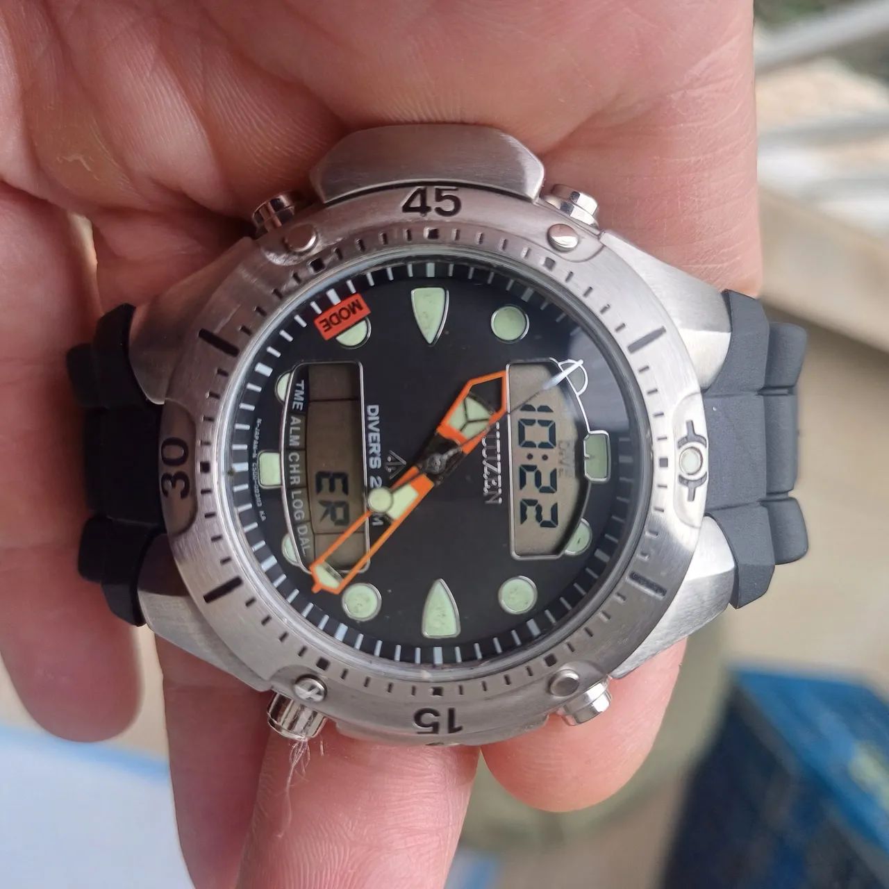Relógio citizen aqualand jp 1060 sensor off Relógio super