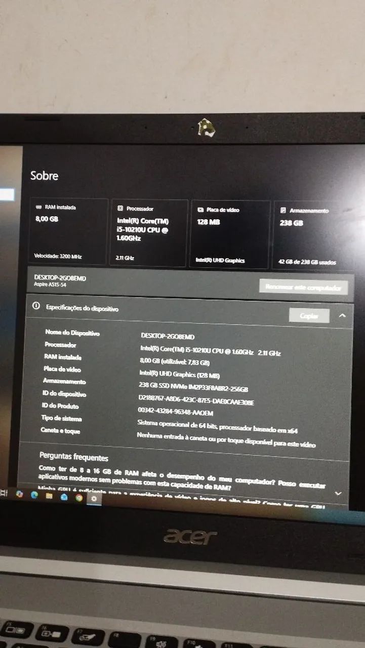 Notebook Acer aspire 5 - Foto 2