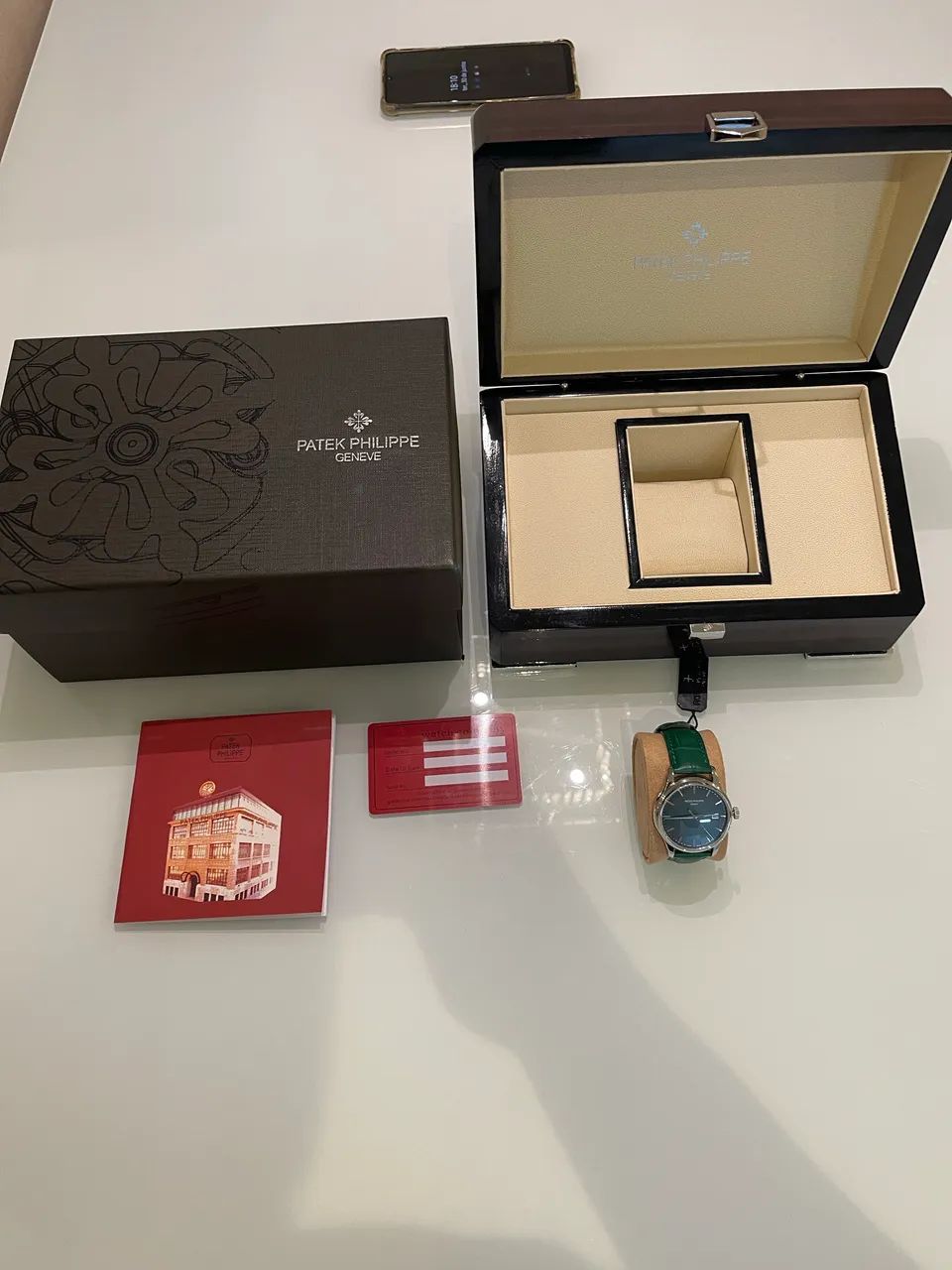 Relógio patek phillipe novo pulseira couro de crocodilo automático  - Foto 5