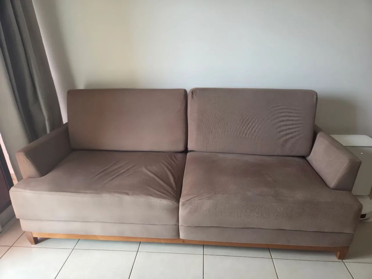 Sofá 2,15m Sob Medida - Madeira Maciça e Molas Reforçadas (Divide em 2 Módulos) - Foto 2