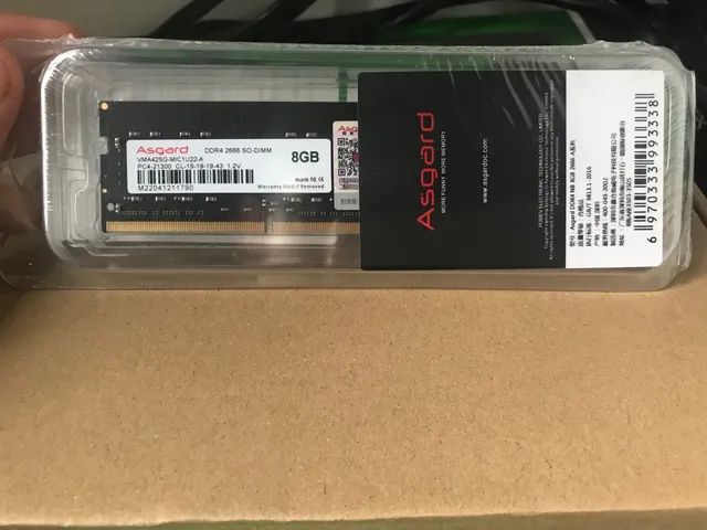 Memória 8GB DDR4 2666mhz p/ notebook