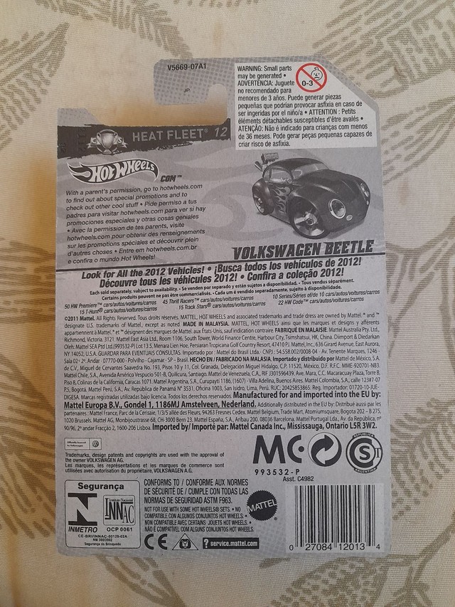 FUSCA HOT WHEELS VOLKSWAGEN BEETLE 2012 - Foto 5