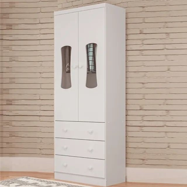 Guarda Roupa em MDF Infantil Luna 2 Portas e 3 Gavetas (Novo)