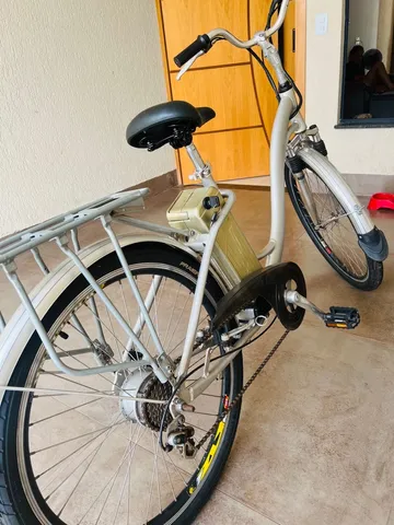 Bicicleta Elétrica Scooter Brasil 800W Aro 26 Garfo Fixo Com