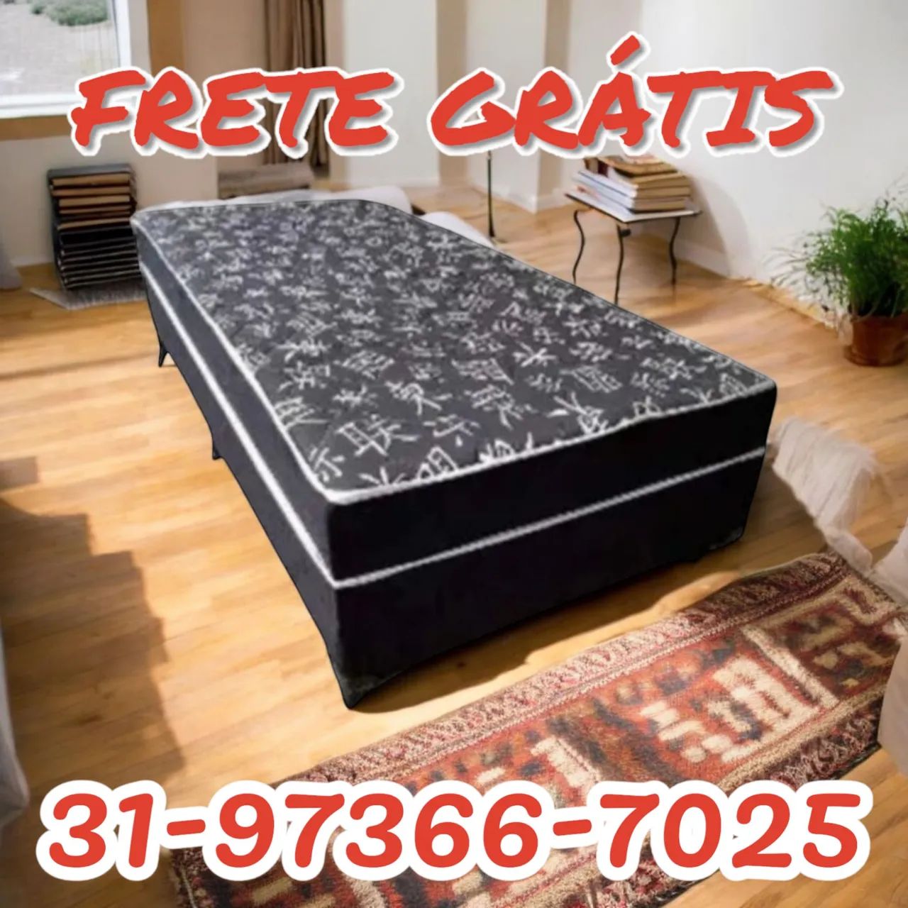 CAMA BOX SOLTEIRO D33 6CM DE ESPUMA / DIRETO DA FÁBRICA 