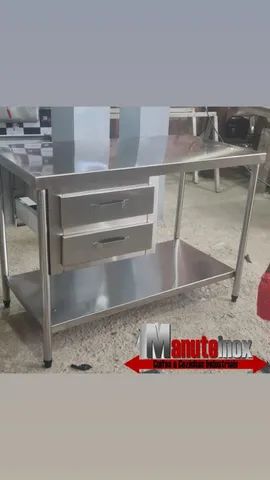 Mesa inoxidável bancada inox