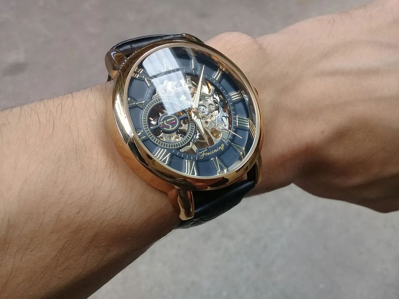 Relógio Masculino Automático Skeleton Forsining  - Foto 2