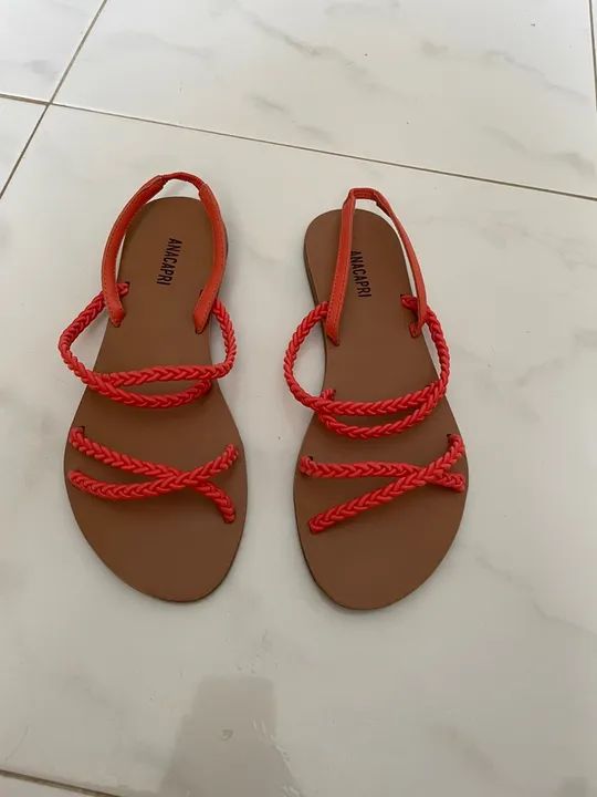 Sandália rasteira Ana Capri n36 - Foto 2