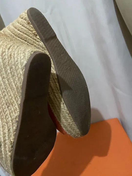 Sandália Arezzo plataforma laranja - Foto 4