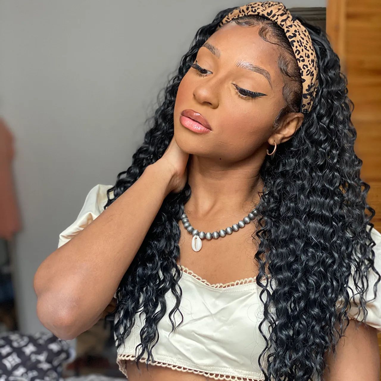 Wig com bandana 60cm - Foto 5