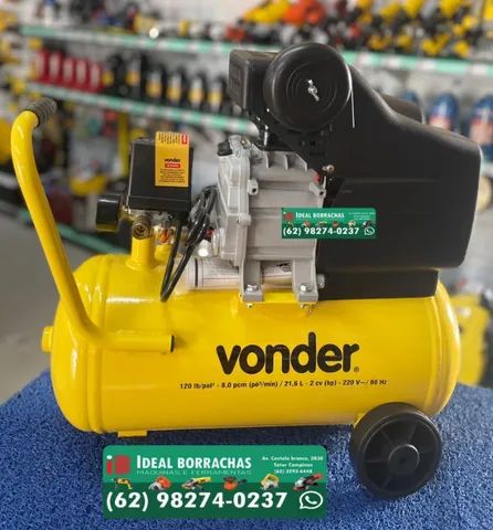 Compressor Ar 21L 2CV 120Lbs - Vonder - Foto 3