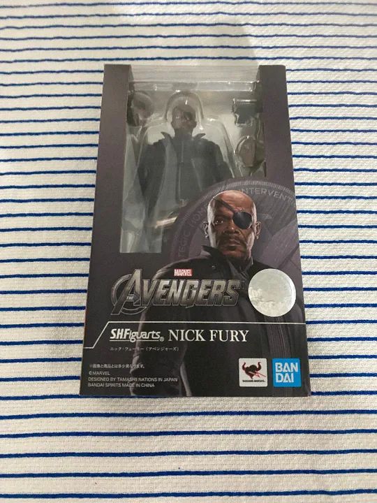 Nick Fury Avengers S.H. Figuarts Marvel Bandai lacrado