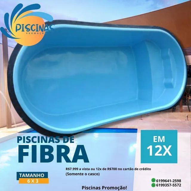 Piscina de 6 metros na oferta