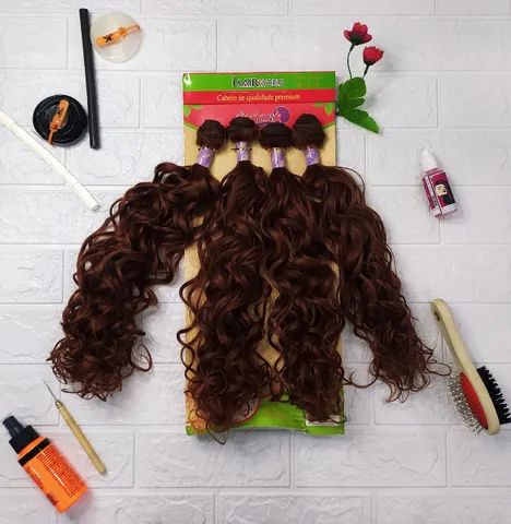 Cabelo Organico Anelado 55cm 230g 4pçs  Hair World - Cor (#33) - Foto 3