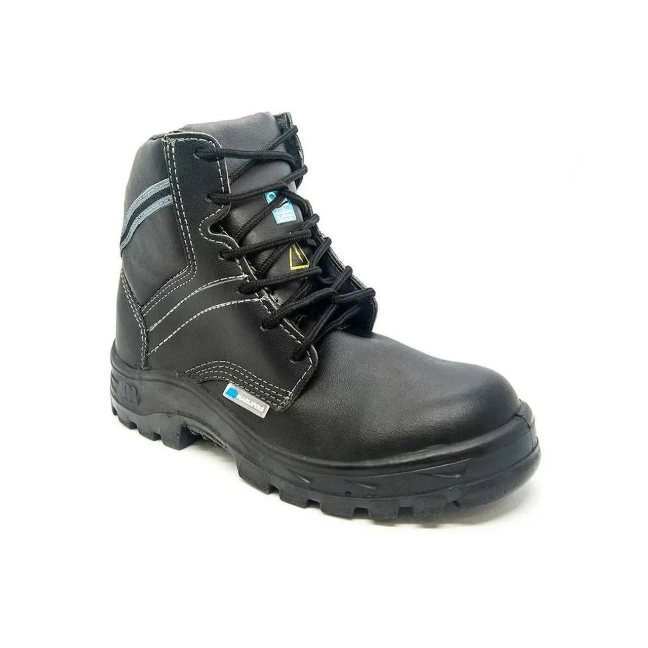 Bota Segurança Couro Preto Marluvas  Bico Composite palmilha antiperfurante - Foto 5
