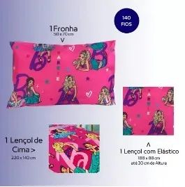 O Jogo de Cama Solteiro 3 Peças Microfibra Estampado Lepper - Foto 2