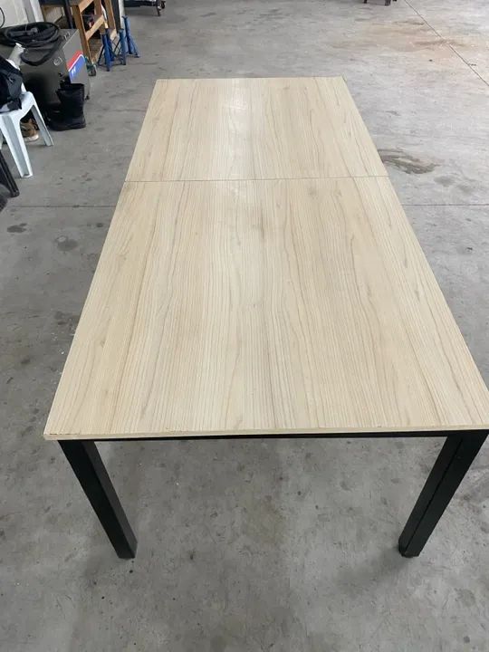 Mesa de Escritório Industrial em Aço e Madeira - Foto 2