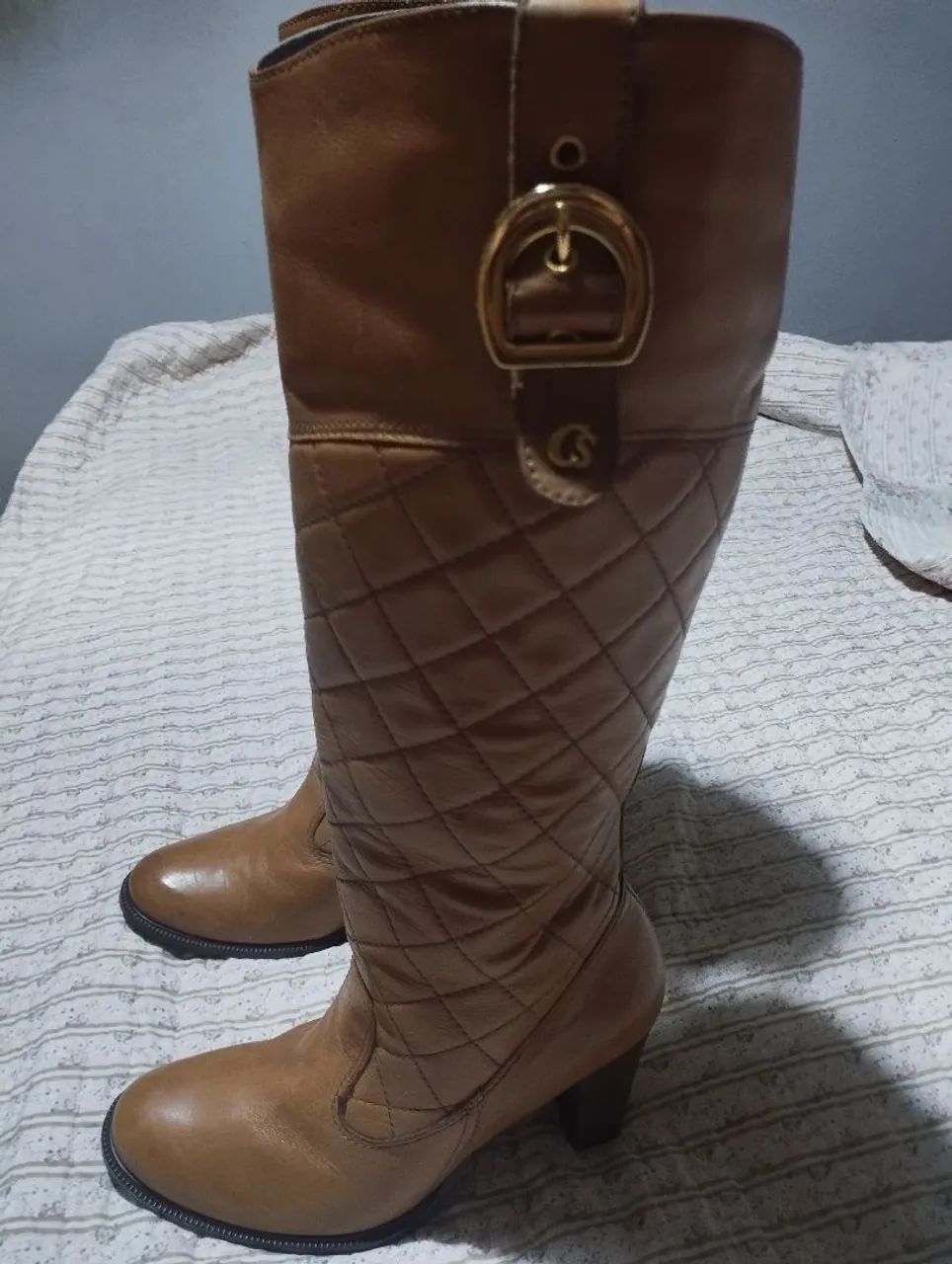 Botas Carmen Steffens de cano alto marrom - Foto 2