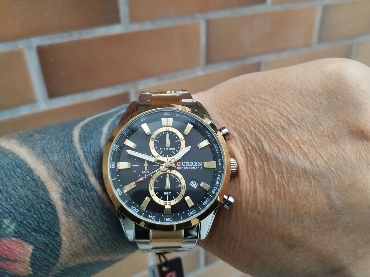Relógio Curren 8445 Masculino Cronógrafo - Foto 4