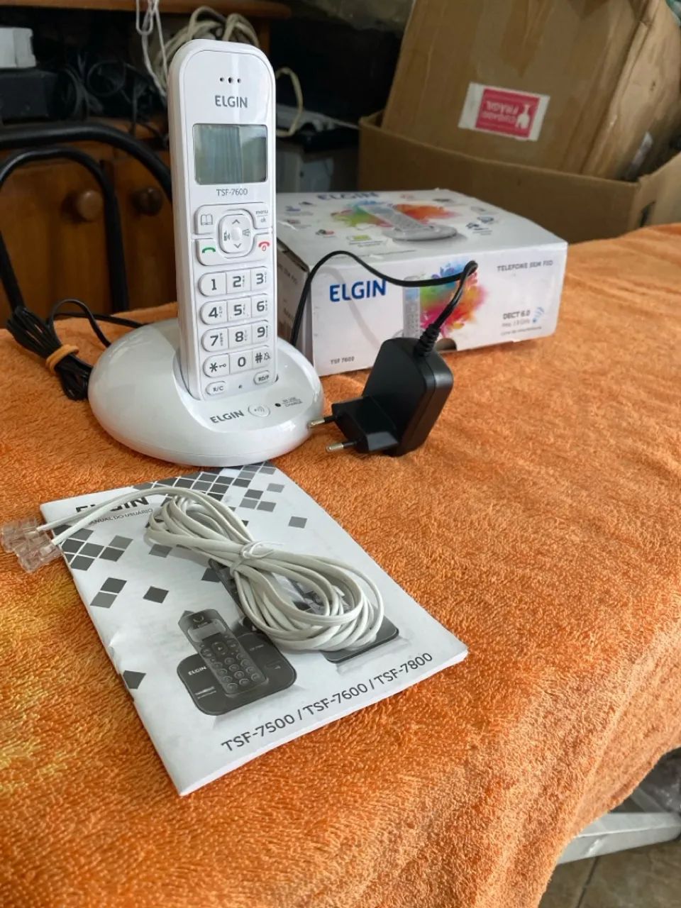 Telefone Elgin TSF 7600 sem fio - cor branco