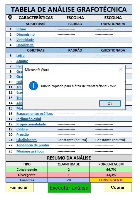 Tabela Grafotécnica Wm - Word - A Mais Completa! - Foto 5