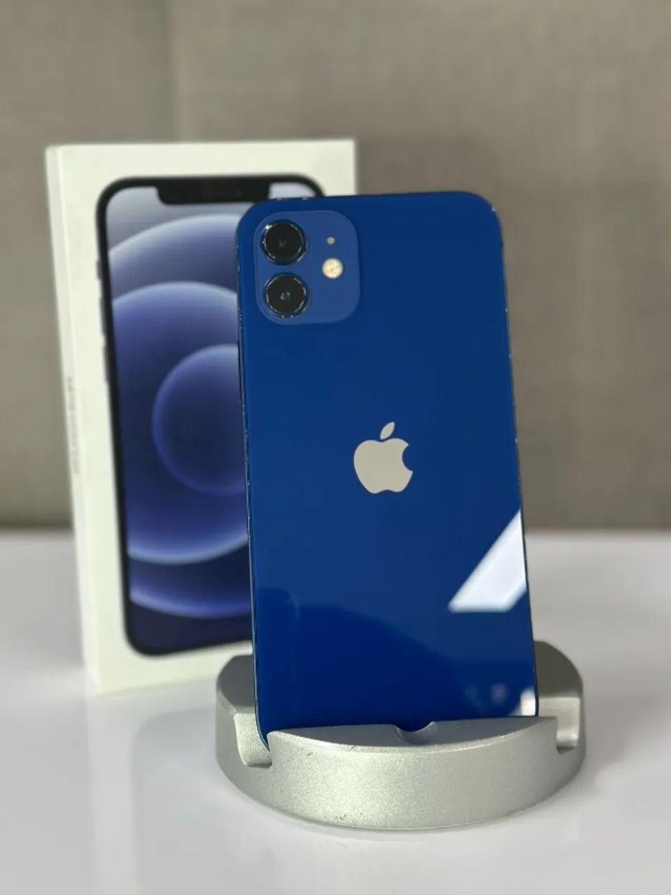 iPhone 12 Azul 64GB 77% saúde da bateria Acompanha caixa Seminovo