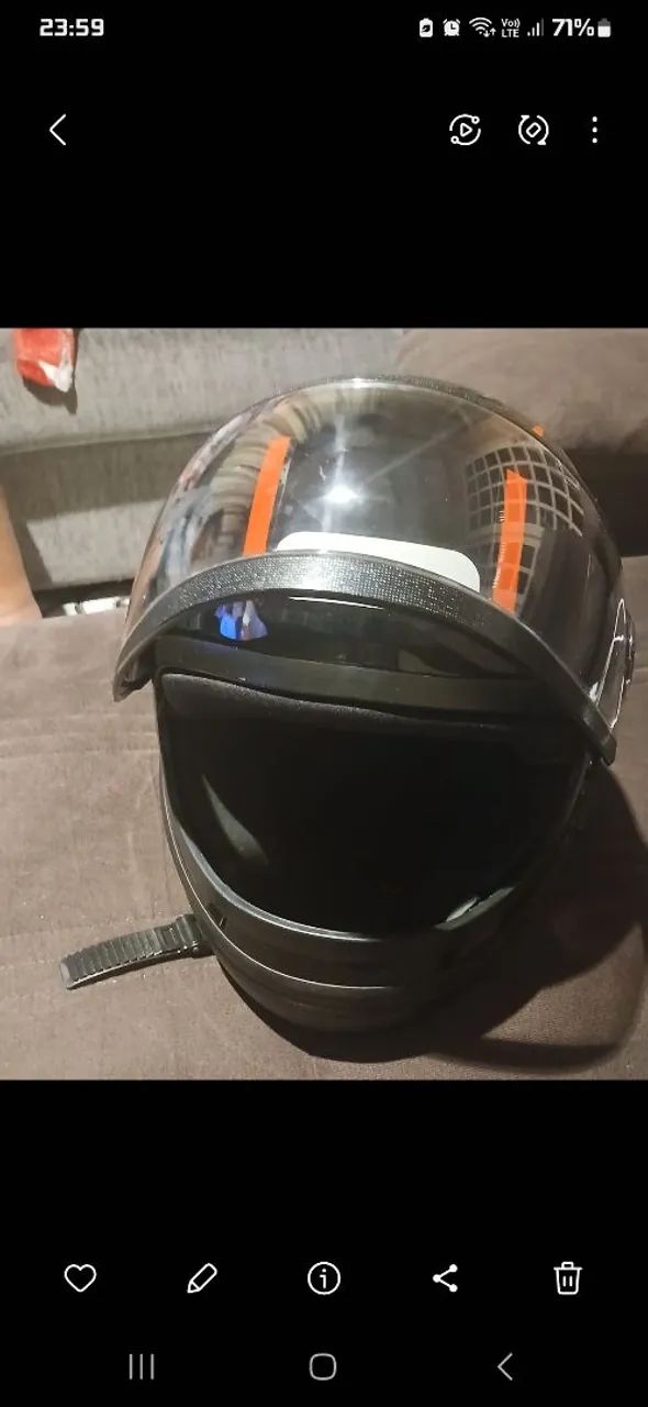 Capacete Moto Speed Preto AUTOMÁTICO  - Foto 3