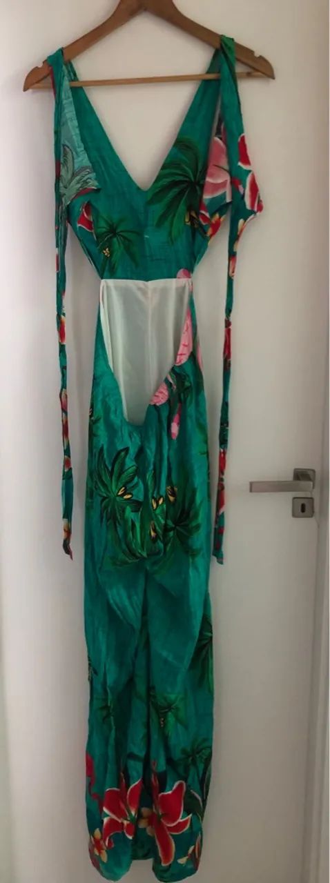 Macacão Longo Estampado Tropical - Foto 2